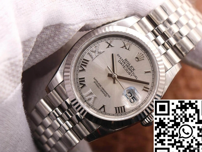 Silver Factory Datejust EW Rolex Dial Diamond M126234-0029 0220